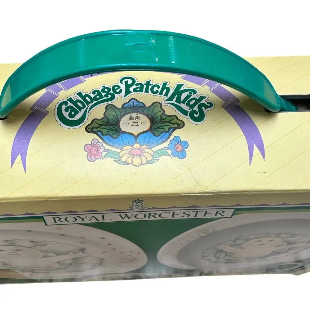 Cabbage Patch 1983 Royal Worcester 1st Edition Porcelain Plate/Bowl/Mug Set-NEW!